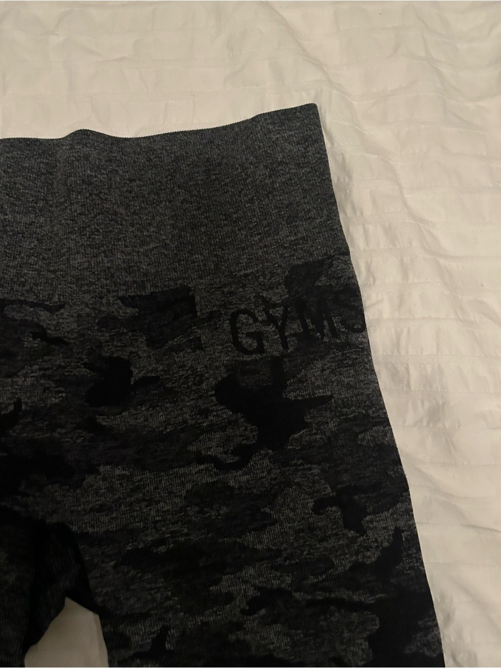 Gymshark Black & Charcoal Camo Leggings